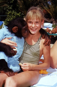 Sandra mit Affe